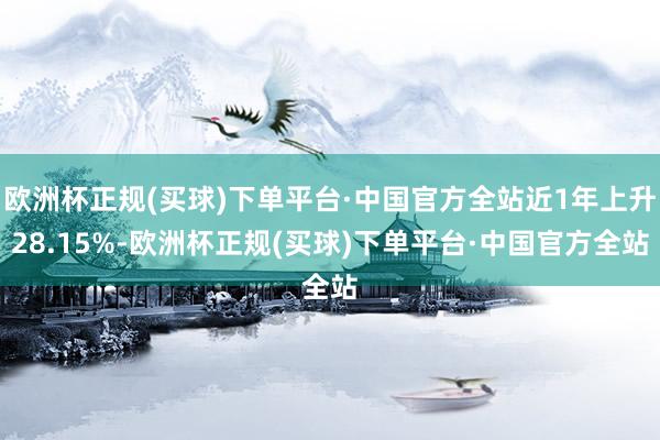 欧洲杯正规(买球)下单平台·中国官方全站近1年上升28.15%-欧洲杯正规(买球)下单平台·中国官方全站