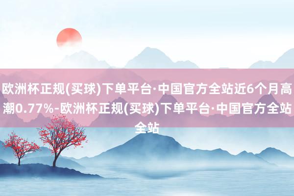 欧洲杯正规(买球)下单平台·中国官方全站近6个月高潮0.77%-欧洲杯正规(买球)下单平台·中国官方全站