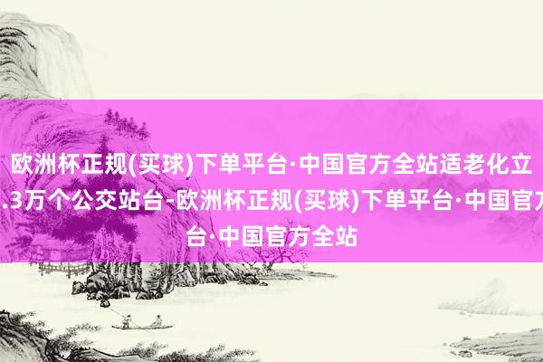 欧洲杯正规(买球)下单平台·中国官方全站适老化立异近1.3万个公交站台-欧洲杯正规(买球)下单平台·中国官方全站